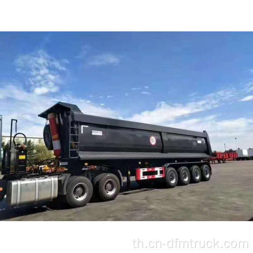 ด้านหลัง Tipping Tipper Semi Truck Dump Trailer